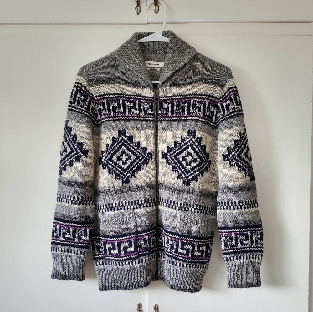 Isabel Marant Aztec Intarsia zip sweater